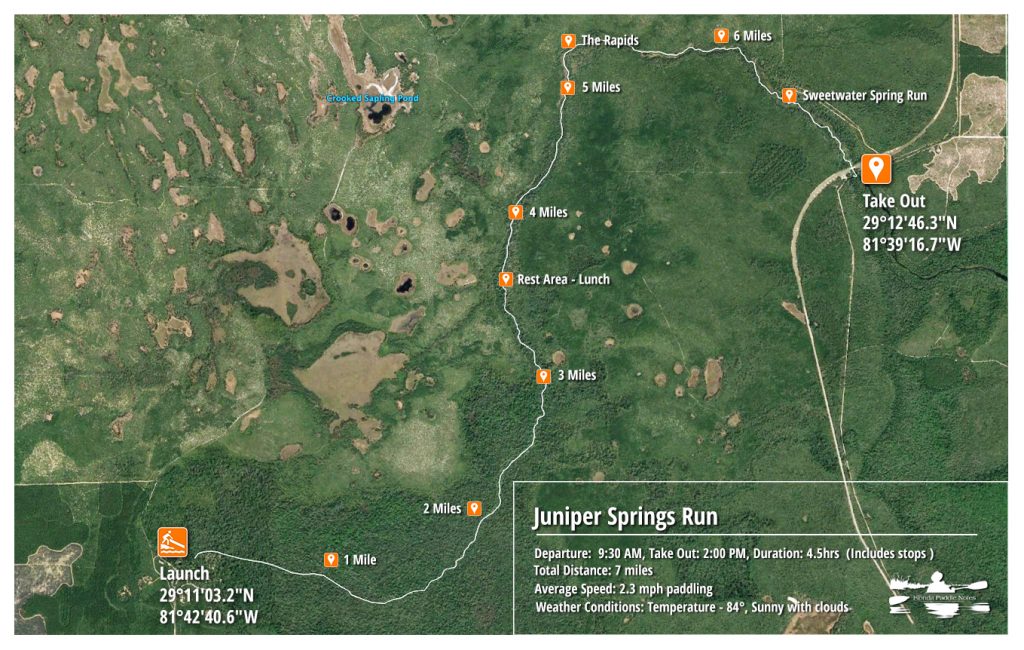 Juniper Springs Run - Paddle Map