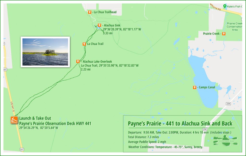 Payne's Prairie Paddle Map