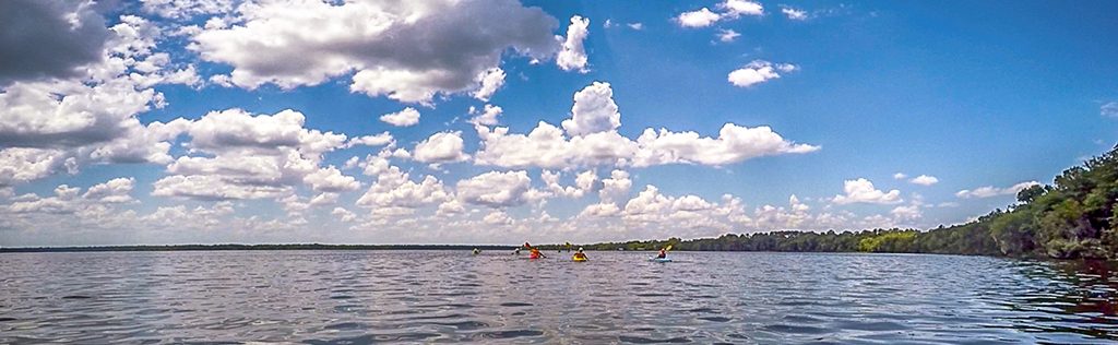 Heading home across Mud Creek Cove