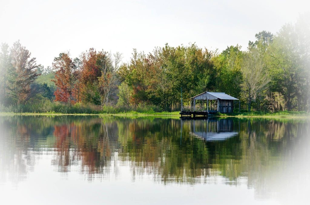 Lone boathouse on Lake Fanny
