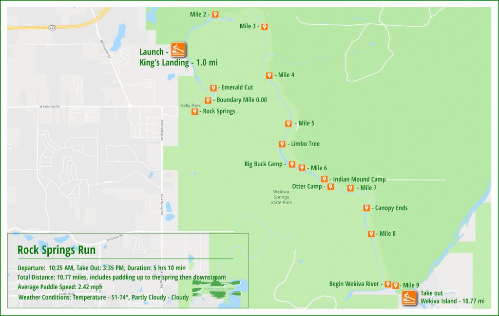 Rock Springs Run Paddle Map