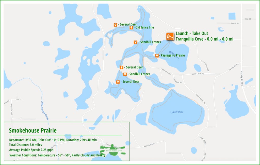 The Smokehouse Prairie Paddle Map