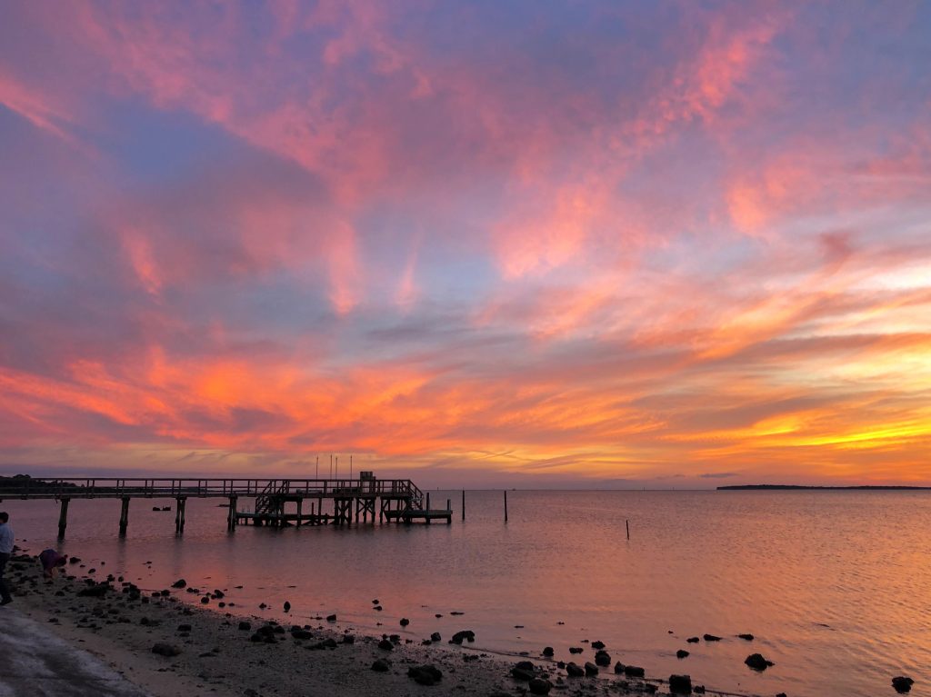 Sunset Clouds over Dock