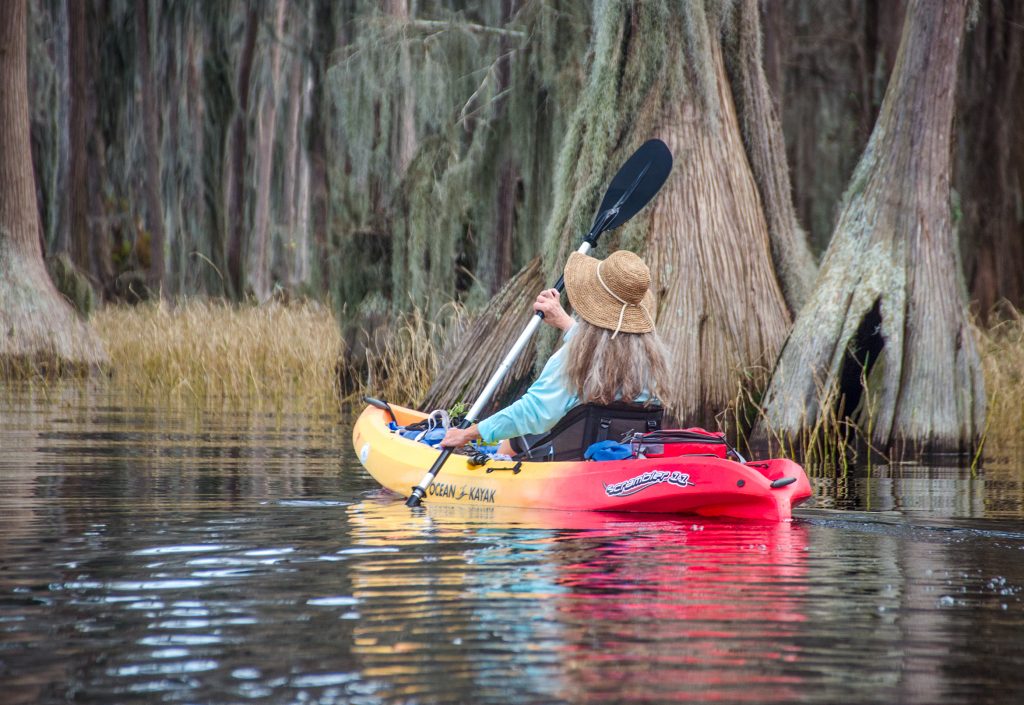 Donna Paddles Santa Fe Lake