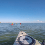 Paddling to North Beach