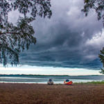 Rain moves in over Mullet Key Bayou
