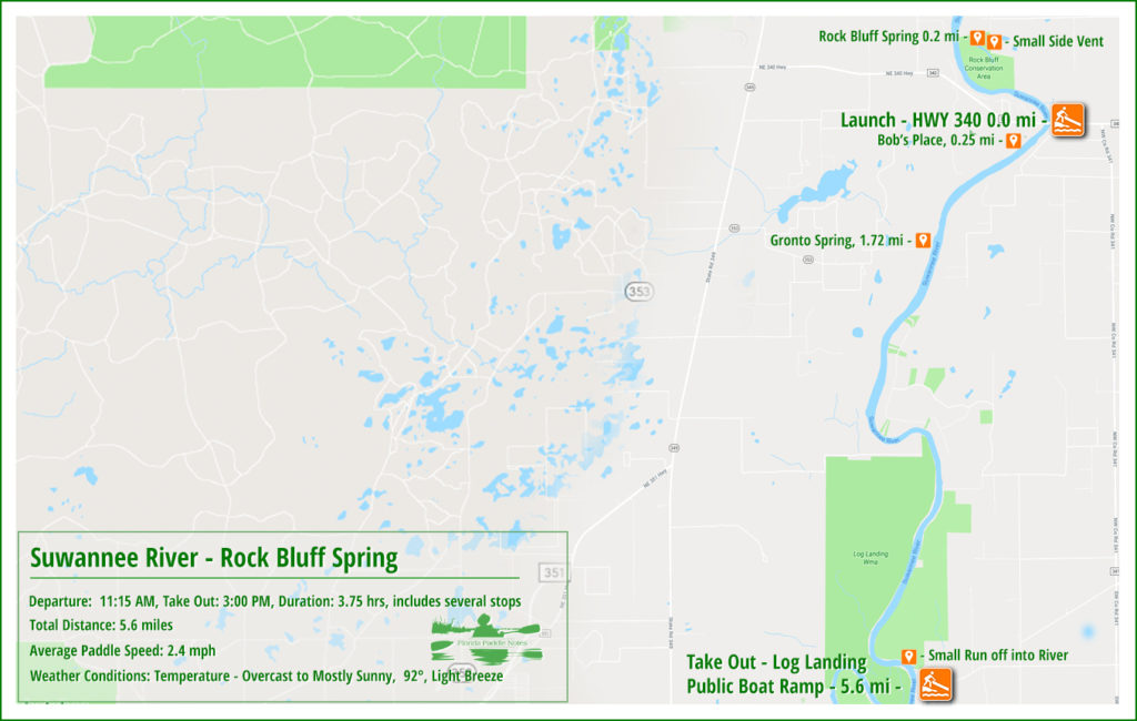 Paddle Map Rock Bluff Spring