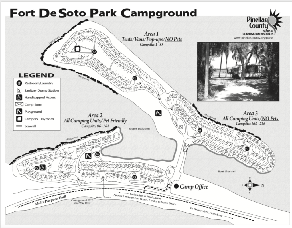 Ft. De Soto Campground Map