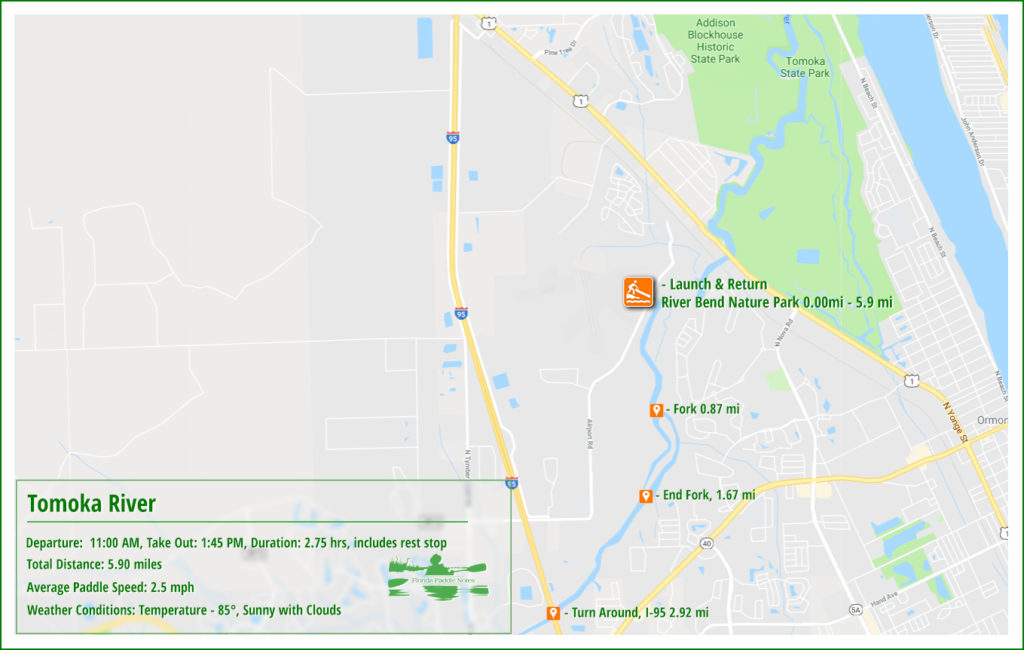 Paddle Map - Tomoka River