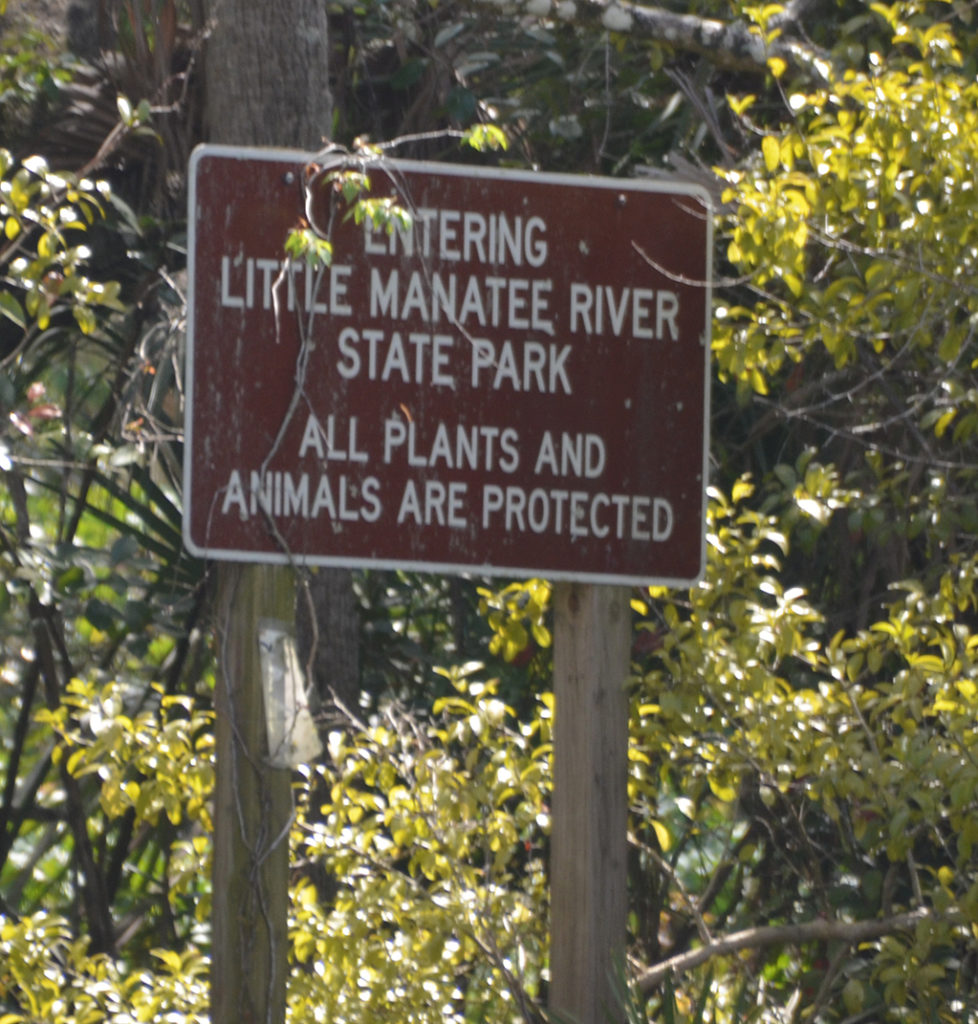 Entering Little Manatee State Park