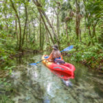 Donna paddles Indian Creek