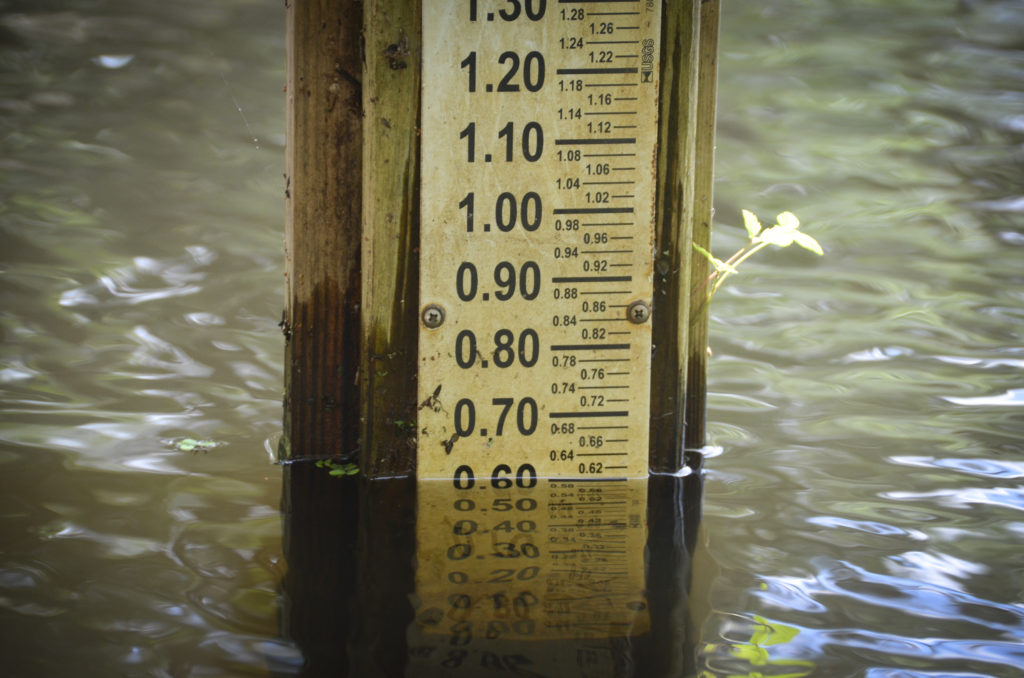 Water Gauge - 0.60' below Mean High Water Mark