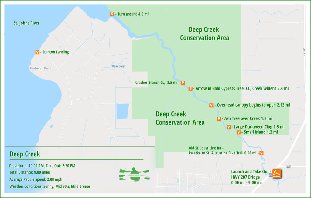 Deep Creek Paddle Map