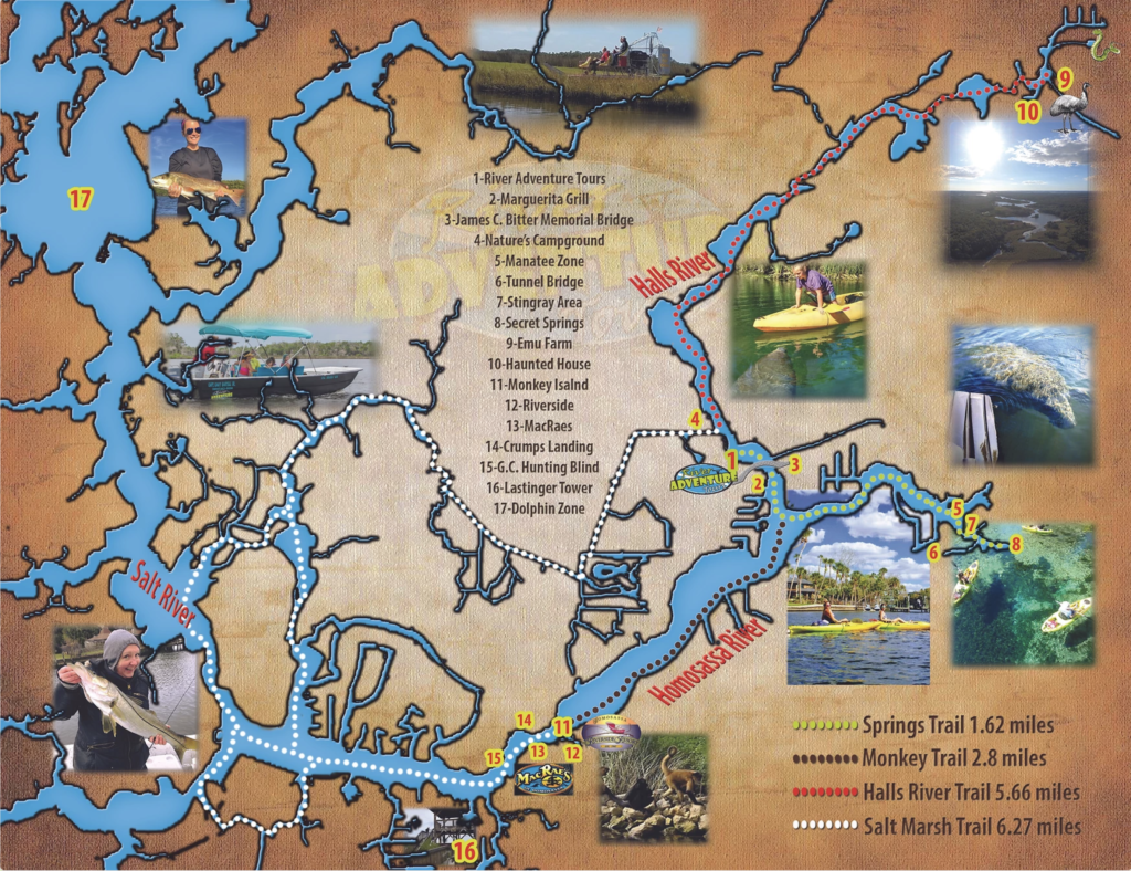 Homosassa River Kayak Map