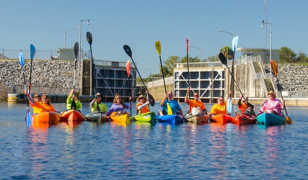 Kayakers at Buckman Lock