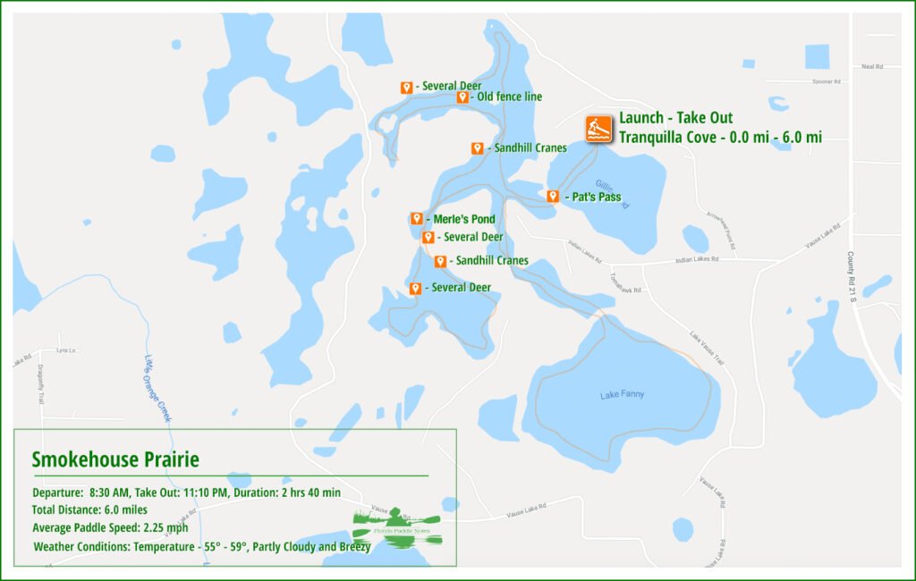 Smokehouse Prairie Paddle Map